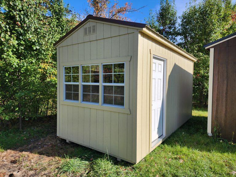 8×16 Utility Shed – Beige